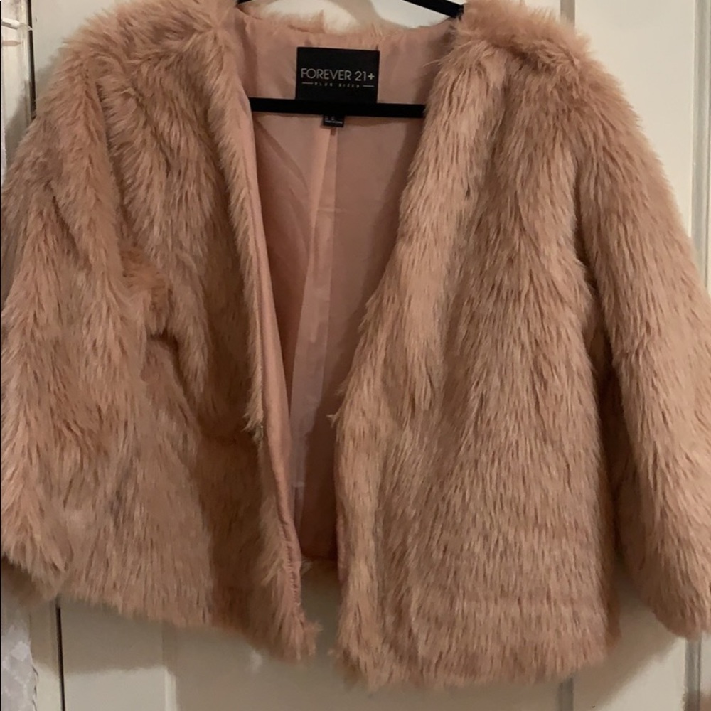 Forever21 Pink Faux Fur Jacket
